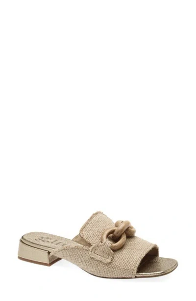 Pedro Garcia Enna Burlap Wood-detail Sandals In Neutral