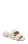 Pedro Garcia Enna Slide Sandal In Ivory Walnut