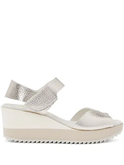Pedro Garcia Fely Sandals In Sterling Cervo Lame