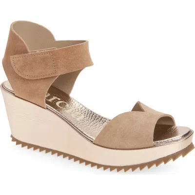 Pedro Garcia Fidelma Wedge Sandal In Brown
