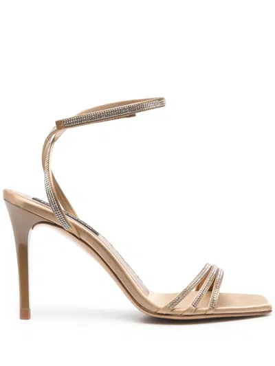 Pedro Garcia Flanna Cystal-embellished Sandals In Nude