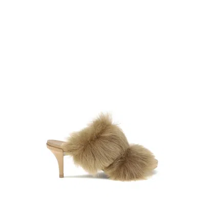 Pedro Garcia Fur-trimmed Mules Women's Sandals