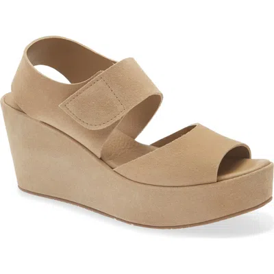 Pedro Garcia Helen Platform Wedge Sandal In Neutral