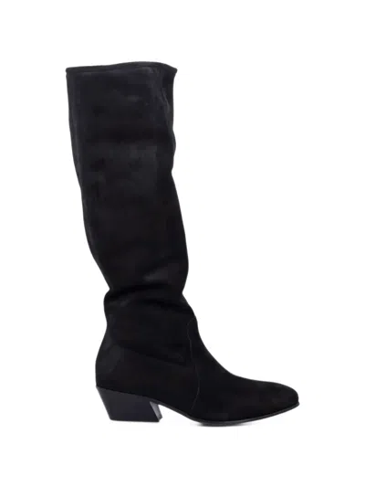 Pedro Garcia Helle Suede Boots In Black