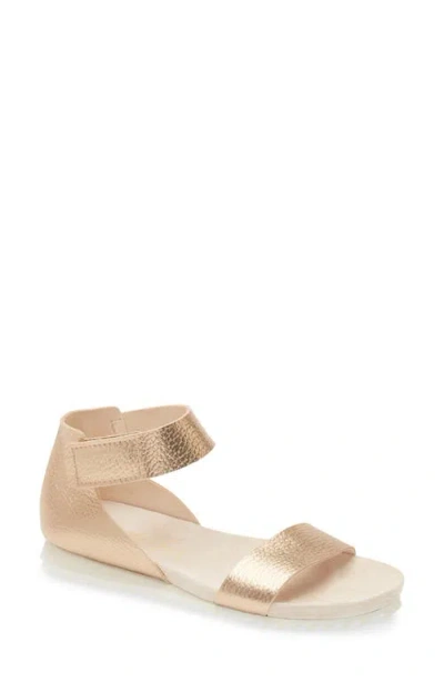 Pedro Garcia Jalila Ankle Strap Sandal In Cava Cervo Lame