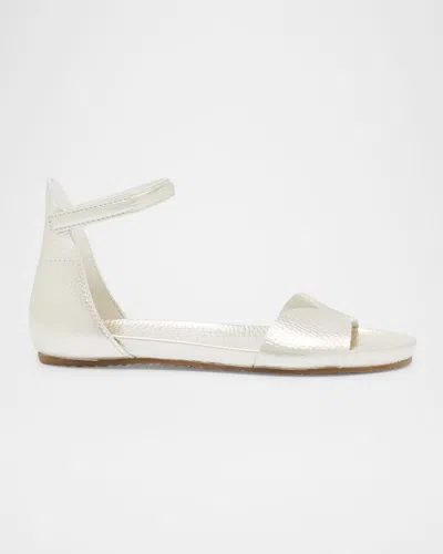 Pedro Garcia Jela Grip-strap Metallic Leather Sandals In Sterling