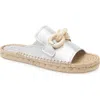 Pedro Garcia Journey Slide Sandal In Silver