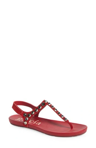 Pedro Garcia Judith Ankle Strap Sandal In Poppy Castoro