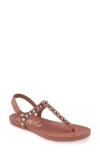 Pedro Garcia Judith Crystal Stud Sandal In Nantucket Castoro