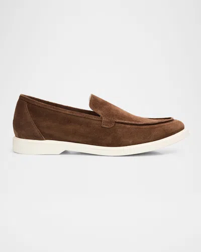 Pedro Garcia Lavanda Suede Loafers In Brown