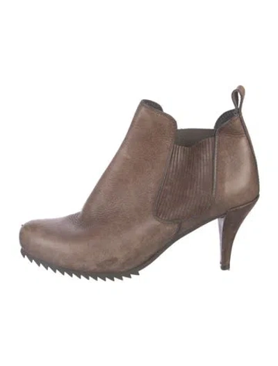 Pre-owned Pedro Garcia Leather Chelsea Boots In Neutral