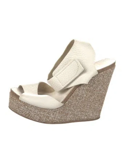 Pre-owned Pedro Garcia Leather Espadrilles In Neutral