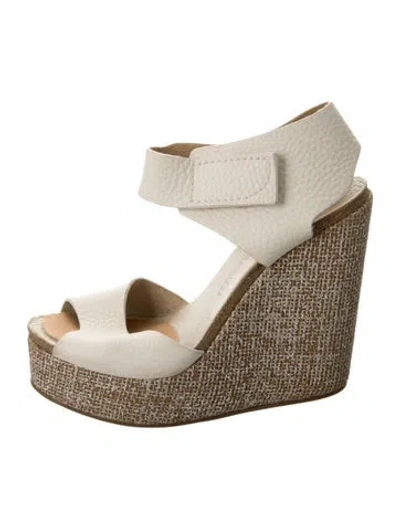 Pre-owned Pedro Garcia Leather Espadrilles In Neutral
