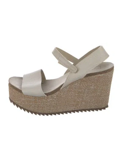 Pre-owned Pedro Garcia Leather Espadrilles In White