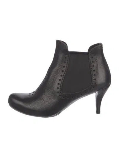 Pre-owned Pedro Garcia Leather Lasercut Accents Chelsea Boots In Black