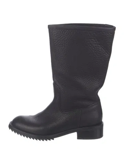 Pre-owned Pedro Garcia Leather Riding Boots In Black