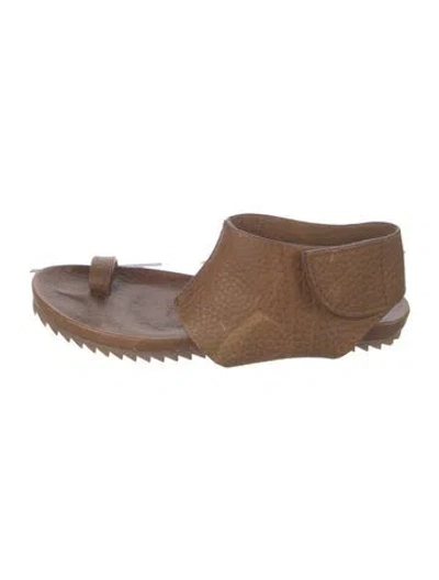 Pre-owned Pedro Garcia Leather Sandals In Brown