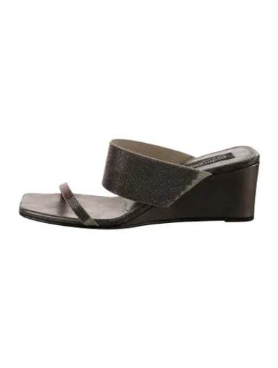 Pre-owned Pedro Garcia Leather Sandals In Green