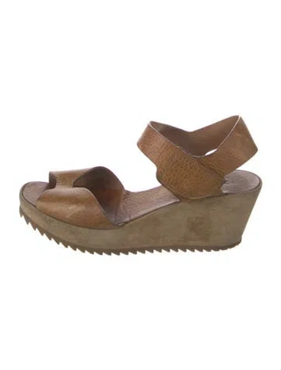 Pre-owned Pedro Garcia Leather Sandals In Neutral