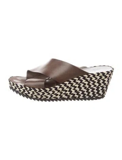 Pre-owned Pedro Garcia Leather Slides In Multi