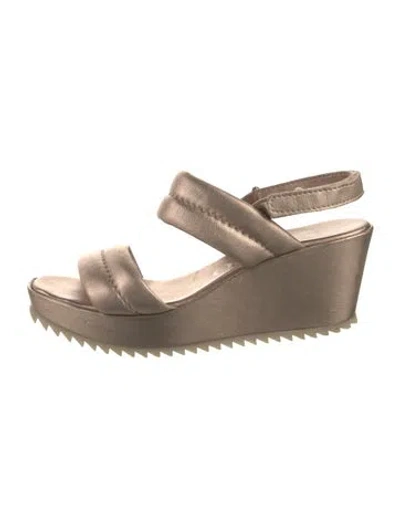 Pre-owned Pedro Garcia Leather Slingback Sandals