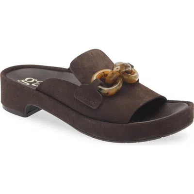 Pedro Garcia Lua Slide Sandal In Brown