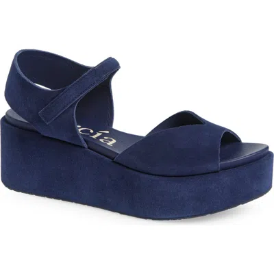 Pedro Garcia Nirvana Platform Sandal In Marina Castoro