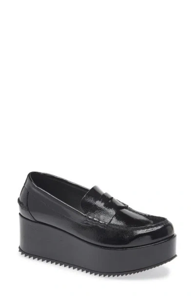 Pedro Garcia Nusa Platform Penny Loafer In Black
