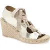 Pedro Garcia Otelia Espadrille Wedge Sandal In Metallic