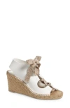 Pedro Garcia Otelia Wedge Sandal In White Cervo