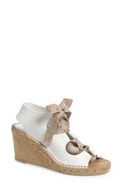 Pedro Garcia Otelia Wedge Sandal In White Cervo