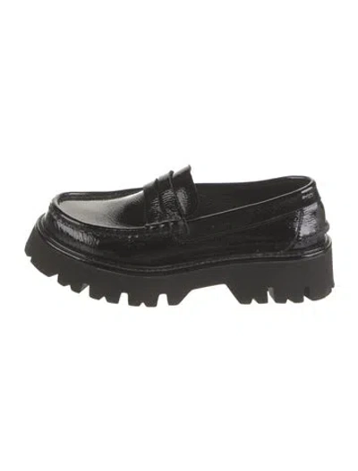 Pre-owned Pedro Garcia Patent Leather Loafers In Black