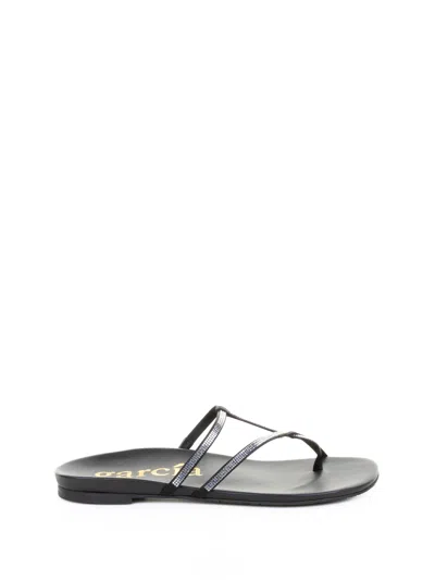 Pedro Garcia Black Nappa Flip Flops