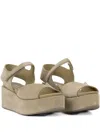 Pedro Garcia Platform Ankle-strap Sandals In Neutral