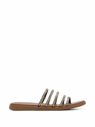 Pedro Garcia Prudie Crystal-embellished Flat Sandals In Silver