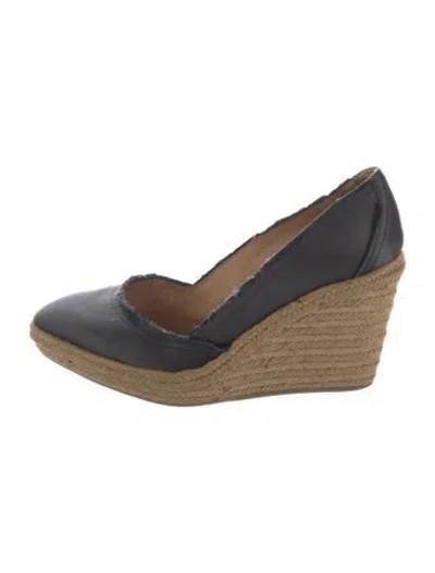 Pre-owned Pedro Garcia Raw-edge Trim Pumps In Blue
