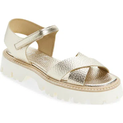 Pedro Garcia Reiko Platform Sandal In Gold