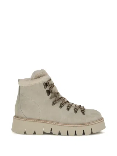 Pedro Garcia Salama Lace-up Ankle Boots In Neutral