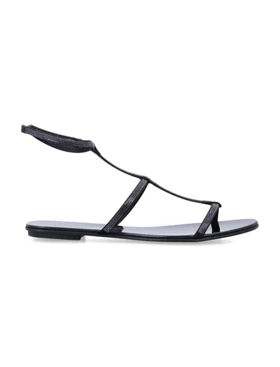 Pedro Garcia Enola T-bar Sandals In Black
