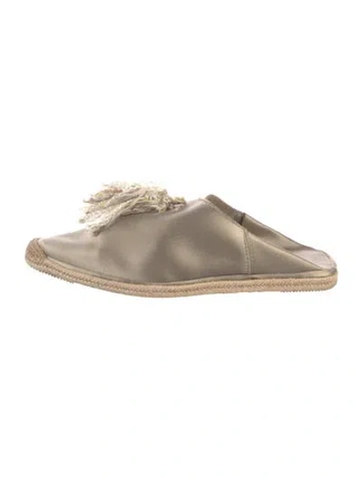 Pre-owned Pedro Garcia Satin Mules In Neutrals
