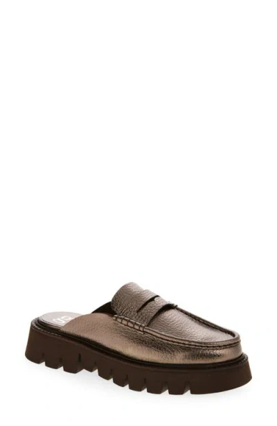 Pedro Garcia Savy Water Resistant Penny Loafer Mule In Brown