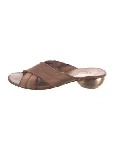 Pre-owned Pedro Garcia Slides In Neutral