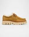 Pedro Garcia Soe Shearling-lined Suede Chukka Boots