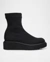 Pedro Garcia Sorina Stretch Nylon Booties In Black