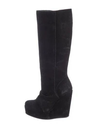 Pre-owned Pedro Garcia Suede Boots In Black