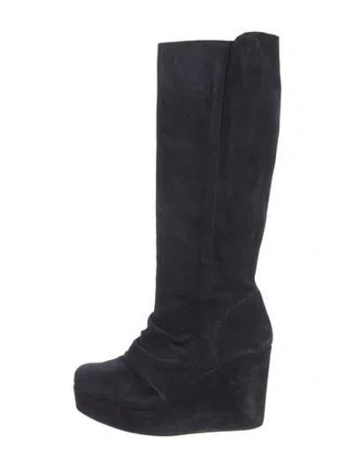 Pre-owned Pedro Garcia Suede Boots In Blue