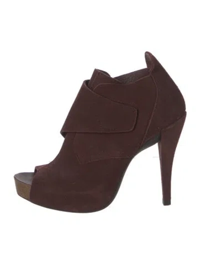 Pre-owned Pedro Garcia Suede Boots In Burgundy