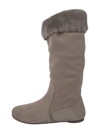 Pre-owned Pedro Garcia Suede Boots In Gray
