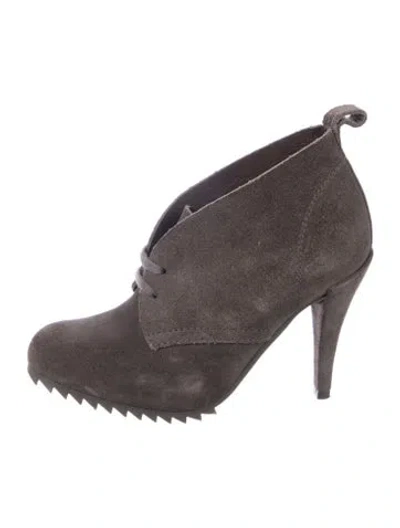 Pre-owned Pedro Garcia Suede Boots In Green/grey