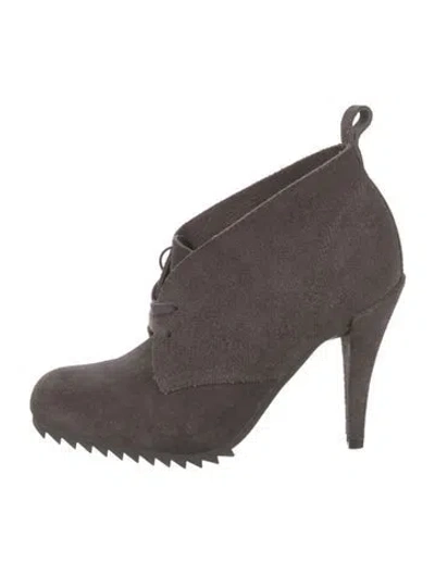 Pre-owned Pedro Garcia Suede Boots In Green/grey